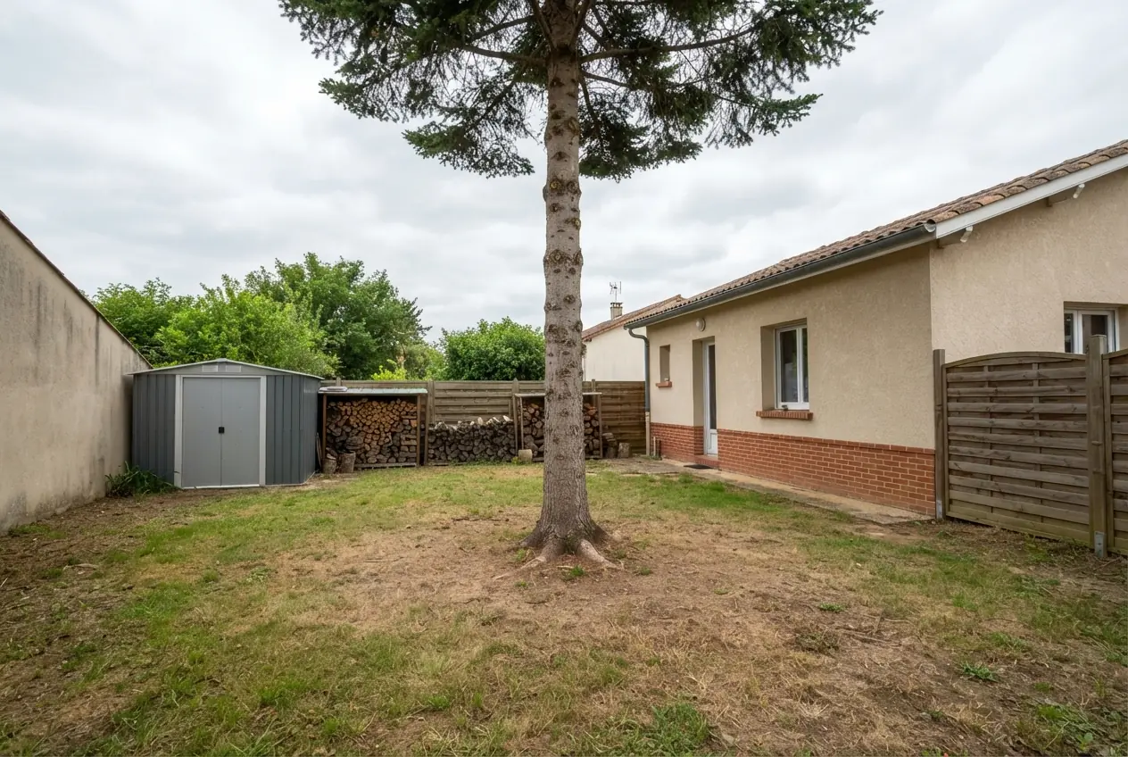 Conifère dangereux avant démontage à Montauban