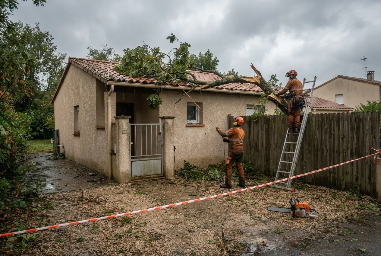 Intervention d'urgence sur branche cassée à Bressols